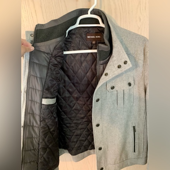 MICHAEL Michael Kors Wool Blend Military Coat Men’s Large - Picture 11 of 14